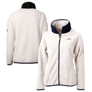 NWT Los Angeles Chargers Oatmeal Cascade Eco Sherpa Fleece Full Zip Jacket